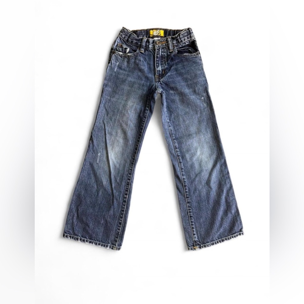 Vintage Old Navy Kids Bootcut Jeans 100% Cotton Yellow Tag Size 8 Slim